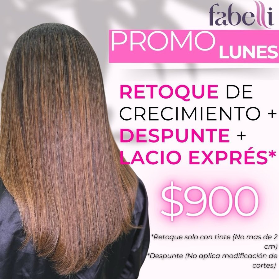 Promo Lunes: Retoque + Despunte + Lacio Exprés $900